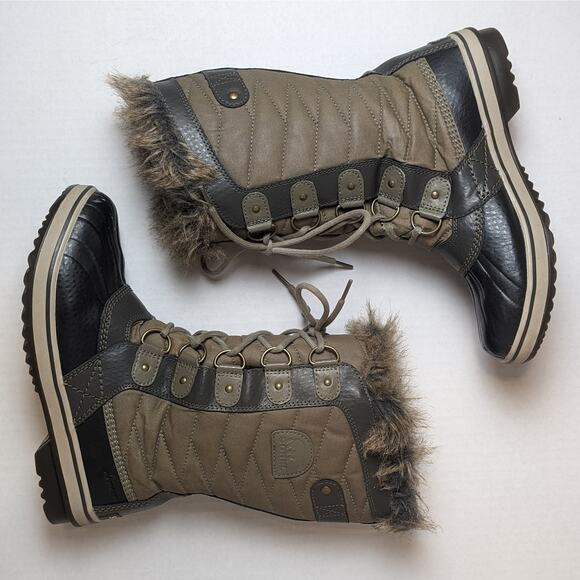 Sorel Womens Sz 8 Tofino II Sage Green Winter Snow Boots LL3654-365 Waterproof - Picture 4 of 9